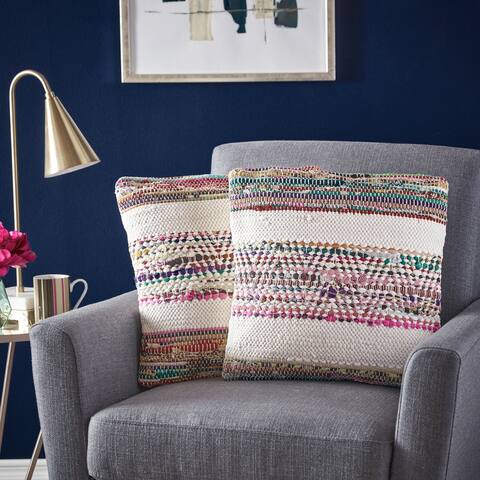 Dover Handcrafted Boho Fabric Pillows (Set of 2) by Christopher Knight Home