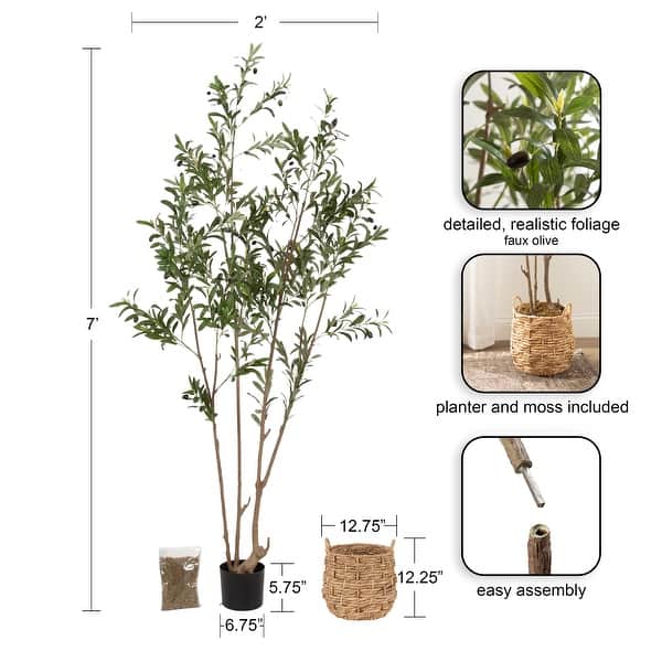 dimension image slide 7 of 21, Kate and Laurel Oliveira Faux Olive Tree