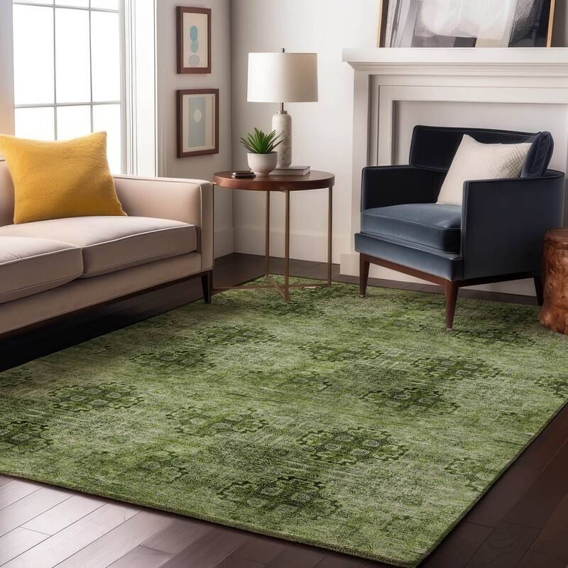 Premium Washable Super Soft Boho Modern Mayfield Rug - Olive - 2' 6" x 3' 10" - Rectangle