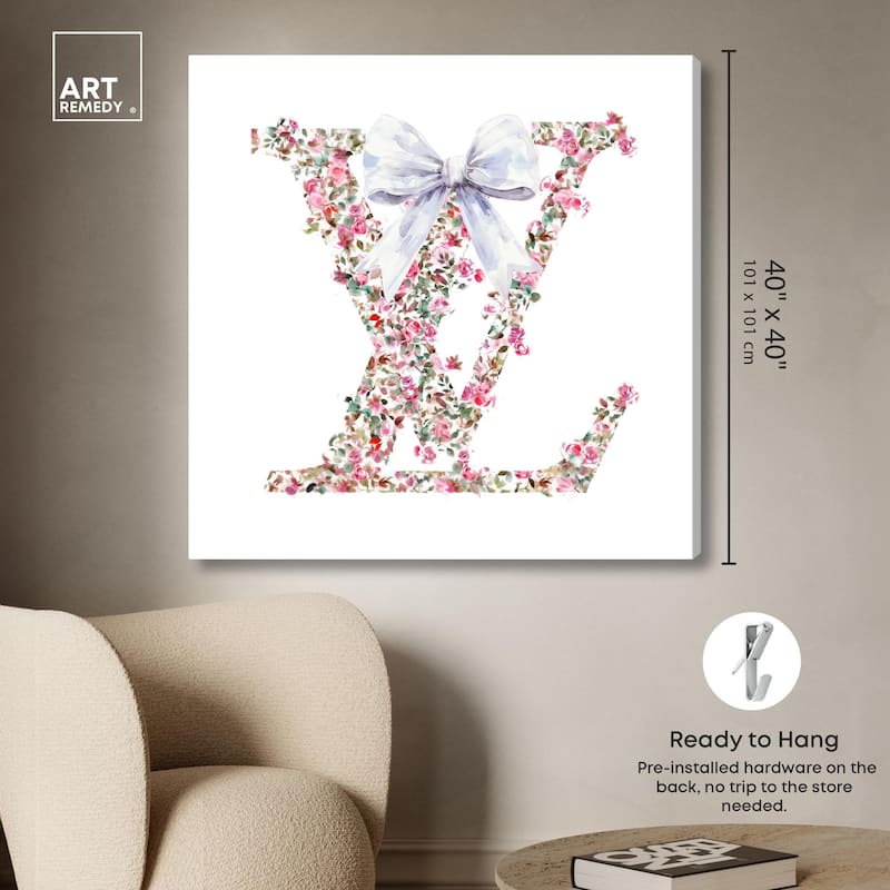Makes Me Believe Bow Canvas by Art Remedy, Gallery Wrapped
