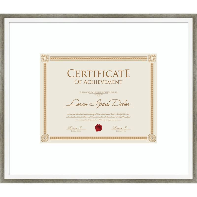 Lucie Black Framed Picture Frame, Photo Frame - 17x14.5 Matted White 11x9 - Lucie Silver White