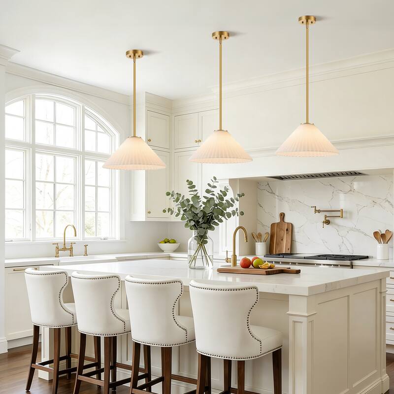 LamQee 1 -Light Metal Cone Pendant Light Adjustable Hanging Lighting - 15.7inch