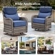 preview thumbnail 63 of 187, Outdoor Patio Sofa Swivel Chair with 6-Inch Thick Cushions Set