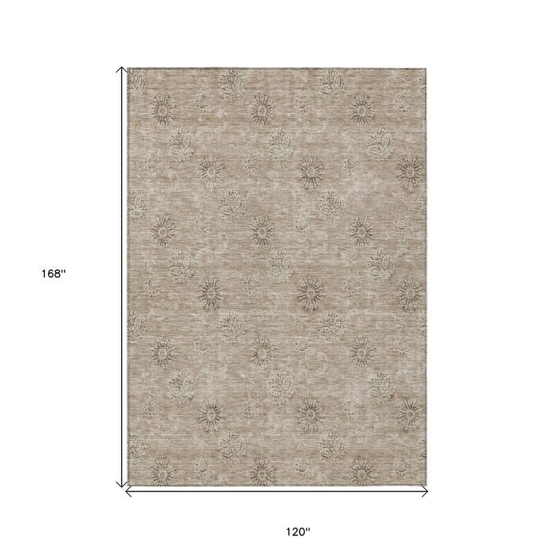 HomeRoots Floral Transitional Rectangle Outdoor Rug