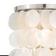 preview thumbnail 8 of 6, Elsa 1-Light 6.5 in. W Satin Nickel Bathroom Vanity Lighting Fixture, Capiz Shell, Dimmable, LED Compatible, Wall Mount Sconce