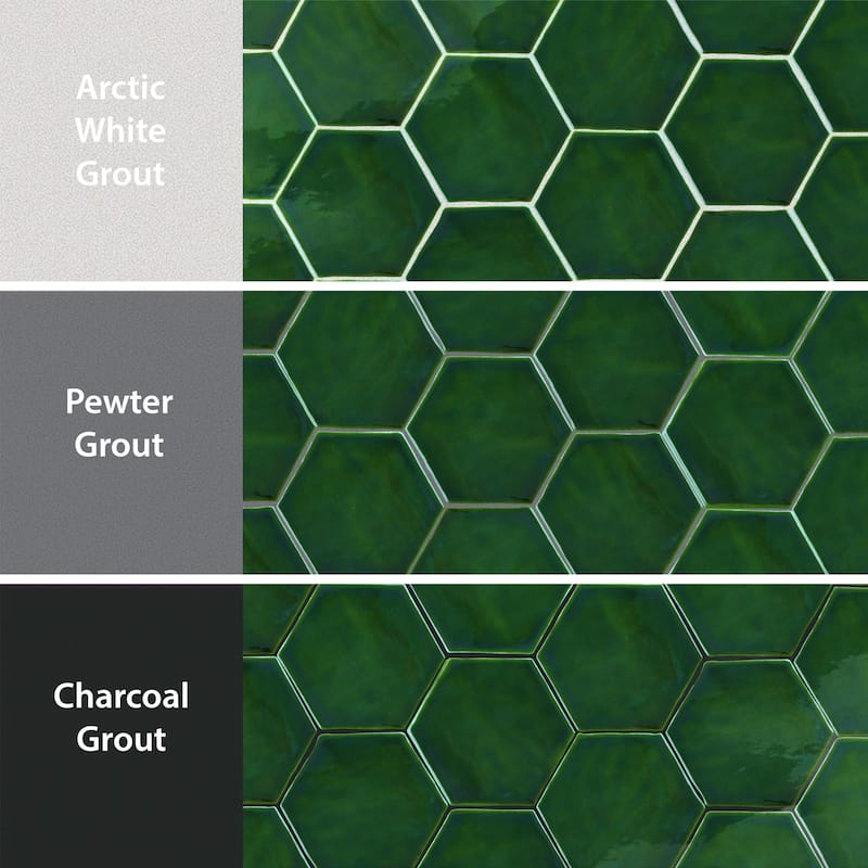 Merola Tile Viva Hex Antic Verde 5-7/8" x 6-3/4" Ceramic Wall Tile