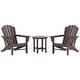 preview thumbnail 44 of 96, Altura Classic Outdoor Eco-Friendly All Weather Adirondack Chairs with Side Table (3-Piece Set)