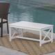 Ivan Outdoor Rectangle Wood Coffee Table by Christopher Knight Home - White