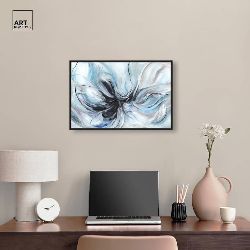 Soft Blues Canvas by Art Remedy