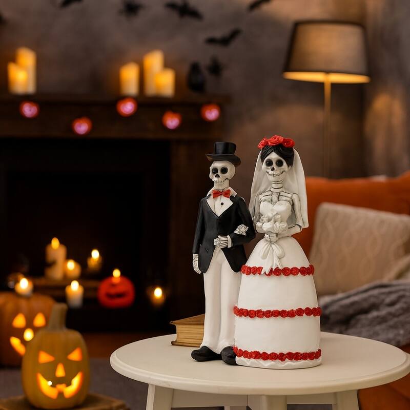Skeleton Husband & Wife Figurine