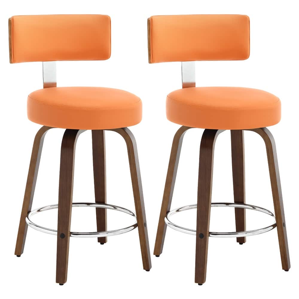 Faux Leather Upholstered Swivel Counter/ Bar Stools Set of 1/2/4