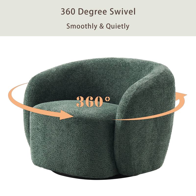 Mid-Century Modern Accent Chair, Soft Padded Single Sofa