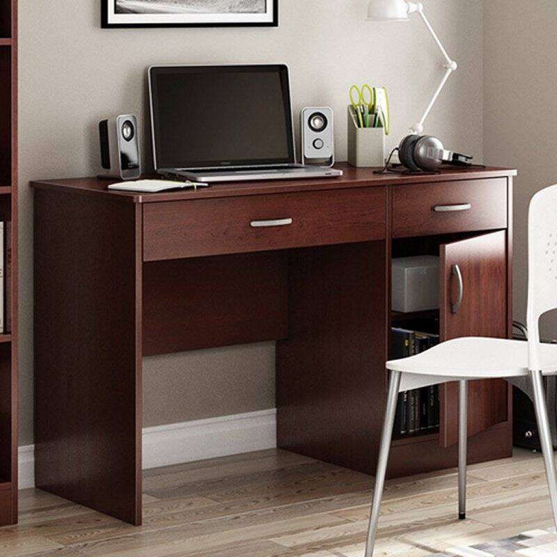 Daily Boutik Modern Home Office Computer Desk in Royal Cherry Finish