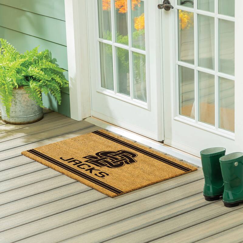 South Dakota State University Monochrome Indoor/Outdoor Coir Door Mat - 36" x 24"