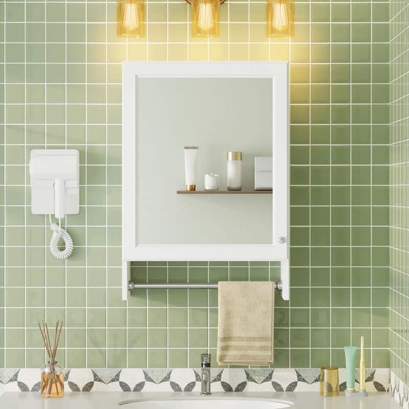 3-in-1 20" Medicine Cabinet with Adjustable Shelf, Soft-Close Door, and High-Definition Mirror