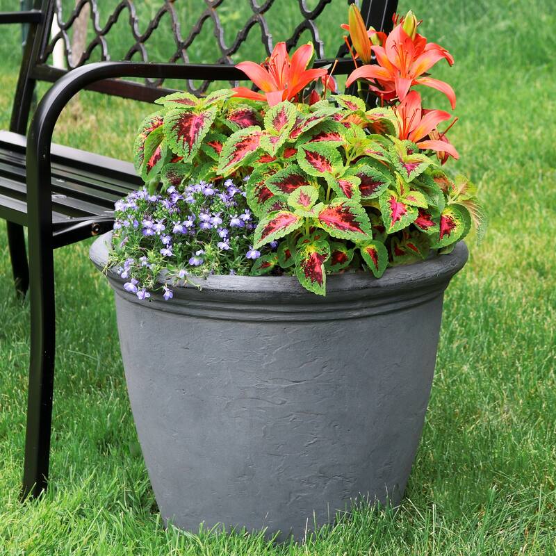 Sunnydaze Anjelica Outdoor Flower Pot Planter - 20-Inch - 4-Pack