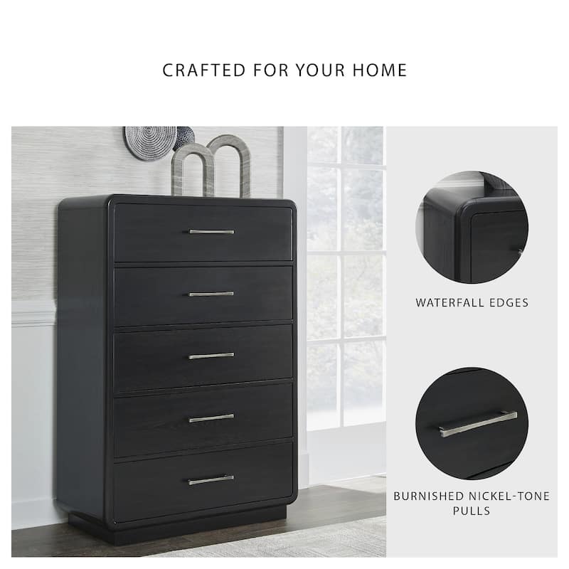 Signature Design by Ashley Rowanbeck Black Chest of Drawers