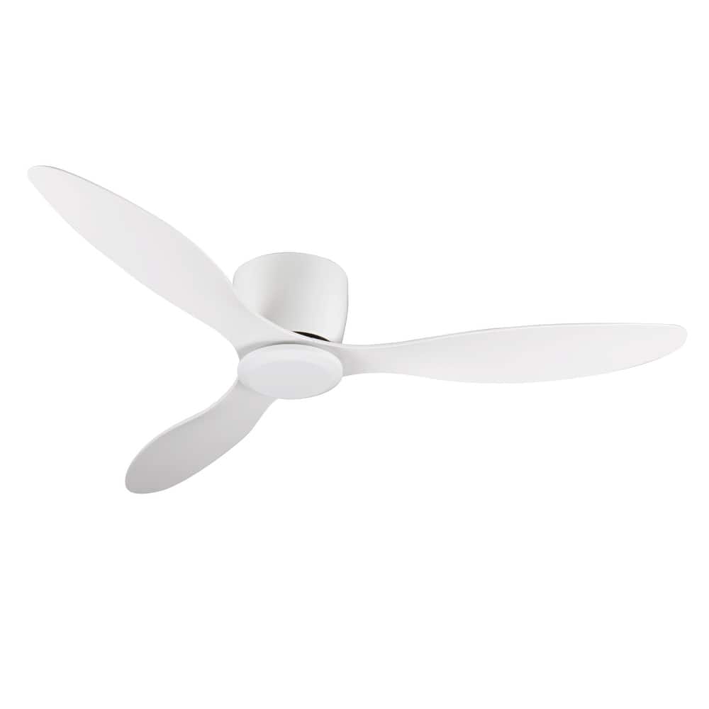 Sofucor 40/42/52 Inch Flush Mount Low Profile Ceiling Fans with Lights and Remote,3 ABS Blades,for Bedroom Patio