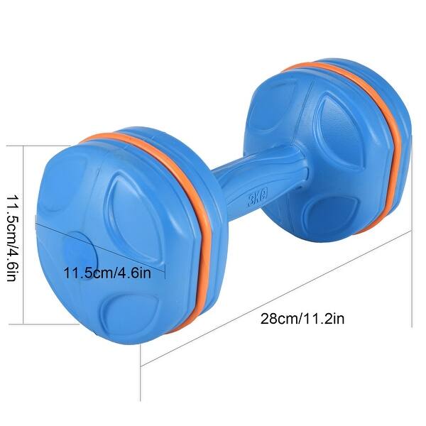 A Pair Dumbbell Barbell Neoprene Coated Weights 6.6lb Blue Bed Bath