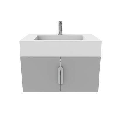 Nile 30-Inch Wall Mounted Bathroom Vanity Set w/ White Top