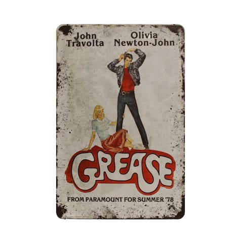 Grease From Paramount For Summer '78 Metal Tin Sign 8" x 12" - 8" x 12"