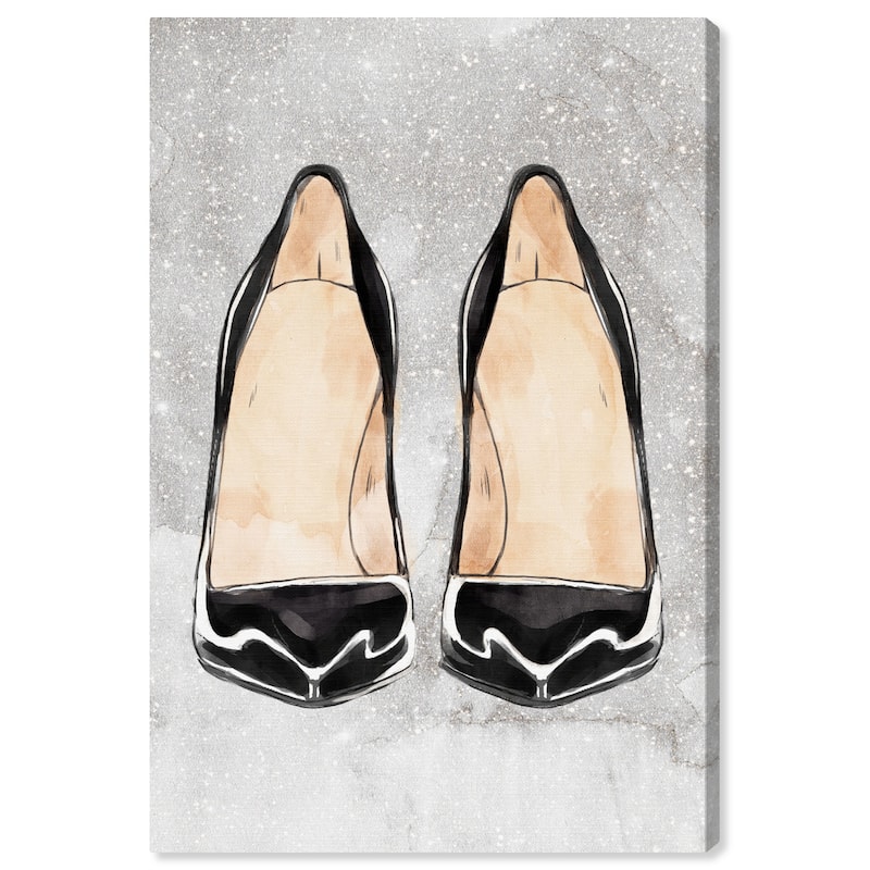 Wynwood Studio Canvas Fashion and Glam Heels to Impress Tall Black and Glam Wall Art Canvas Print