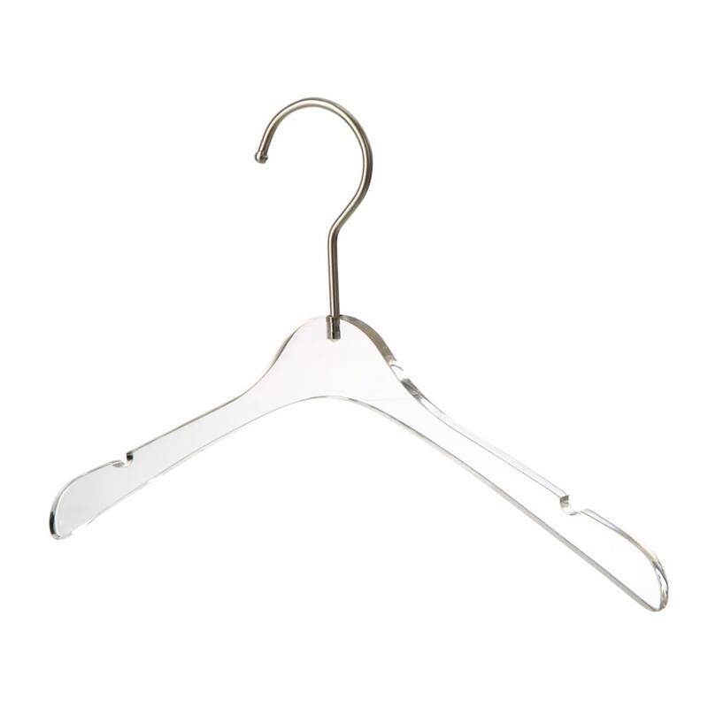 YBM Home Quality Acrylic Clear Hangers - Baby - Silver - 1 Pack