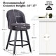 preview thumbnail 3 of 7, HOMYKA Swivel Bar Stool with Wood Legs Set of 4 - N/A
