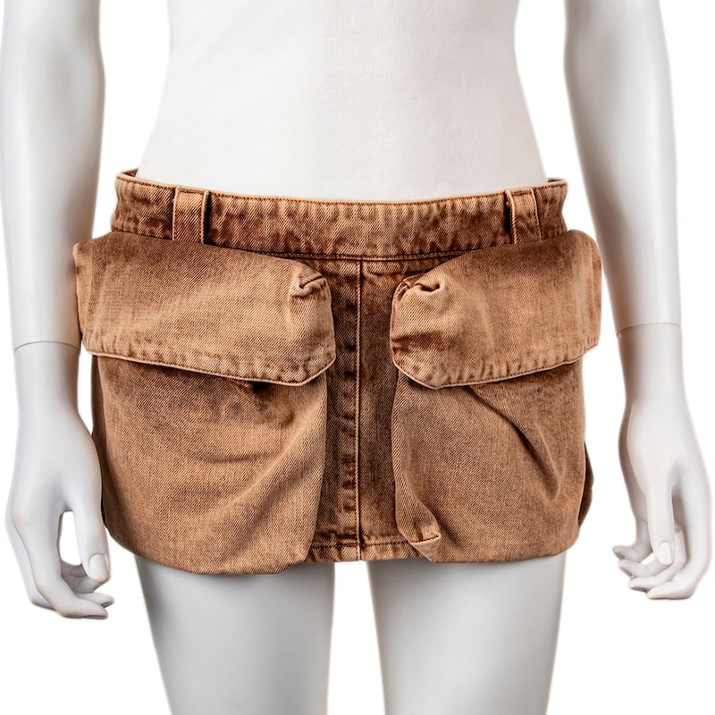 Miu Miu Washed Denim Mini Skirt - 40 - 40