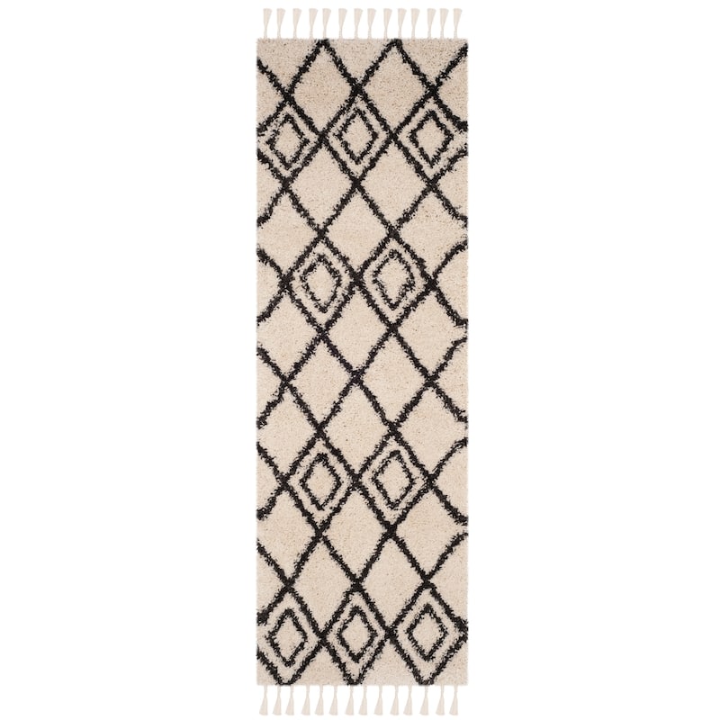 SAFAVIEH Moroccan Fringe Shag Cune 2-inch Thick Rug