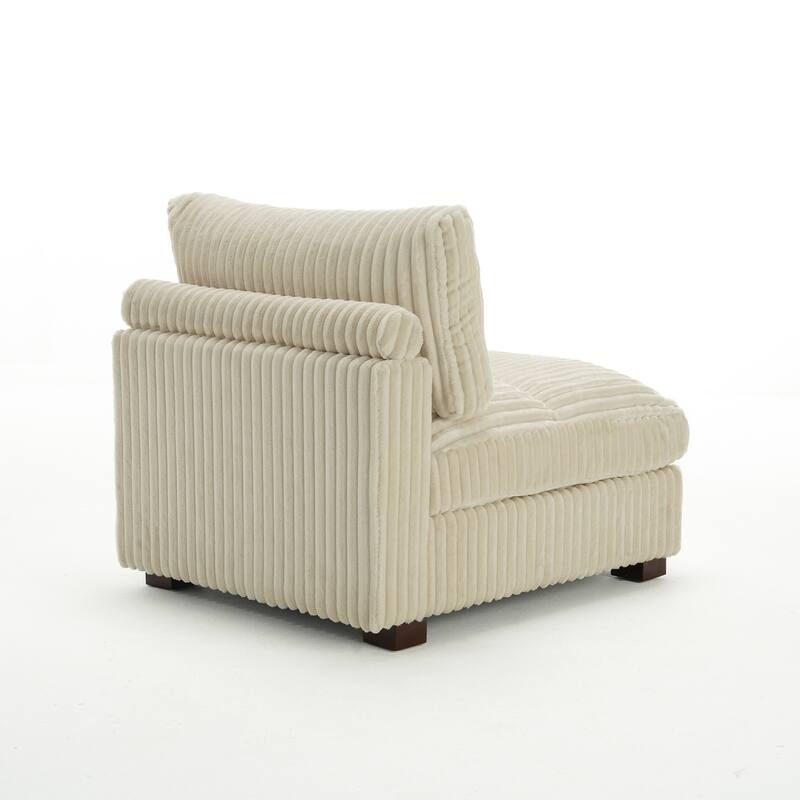 Cotton Flannel corner Sofa Armless Modular Sectional Sofa Seamless Combination