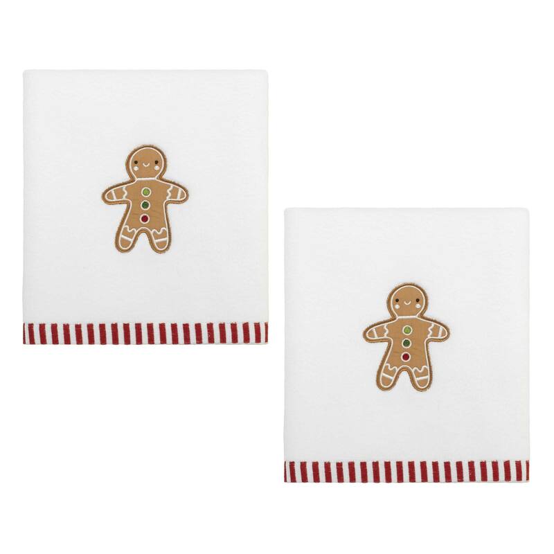 Avanti Gingerbread Man 2-Pack Hand Towel Set