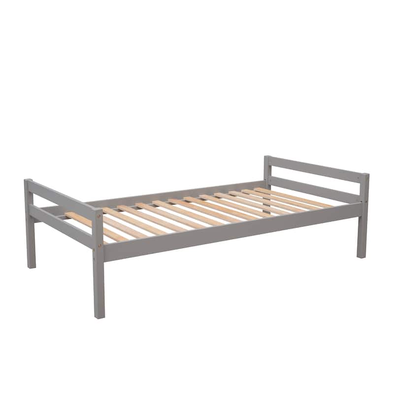 Twin Size Loft Bed w/Storage Staircase, Desk, Shelves, Drawers