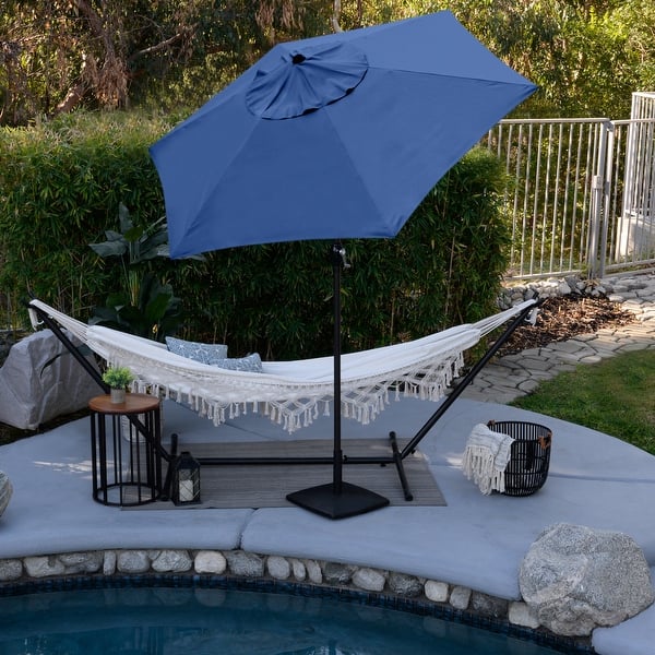 7.5 patio table umbrella Autlaycil 7.5 ft Fringe Patio Umbrella, Outdoor Table Tassels Umbrella with  Push Button Tilt and Crank