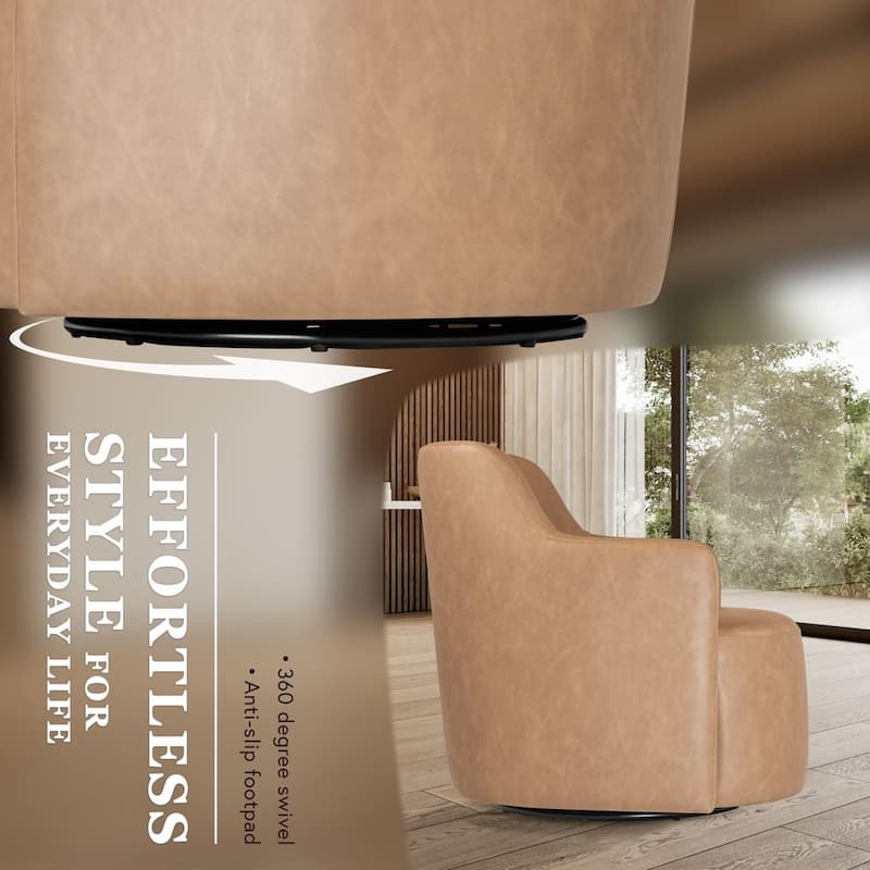 HomePop Upholstered Swivel Accent Chair