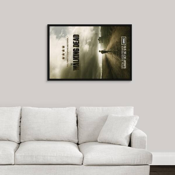 Shop The Walking Dead Tv Poster Black Float Frame Canvas Art