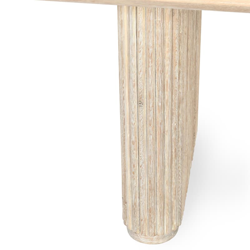 Classic Home Vander 84" Wood Dining Table in Oak Cream Finish