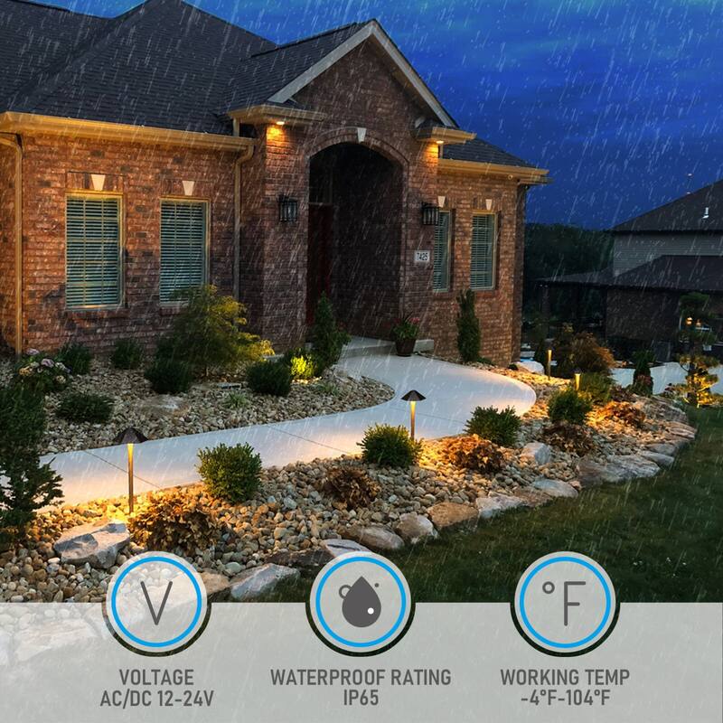 Low Voltage Pathway Landscape Lights, 12-24V AC/DC, IP65 Outdoor Walkway Light, Aluminum