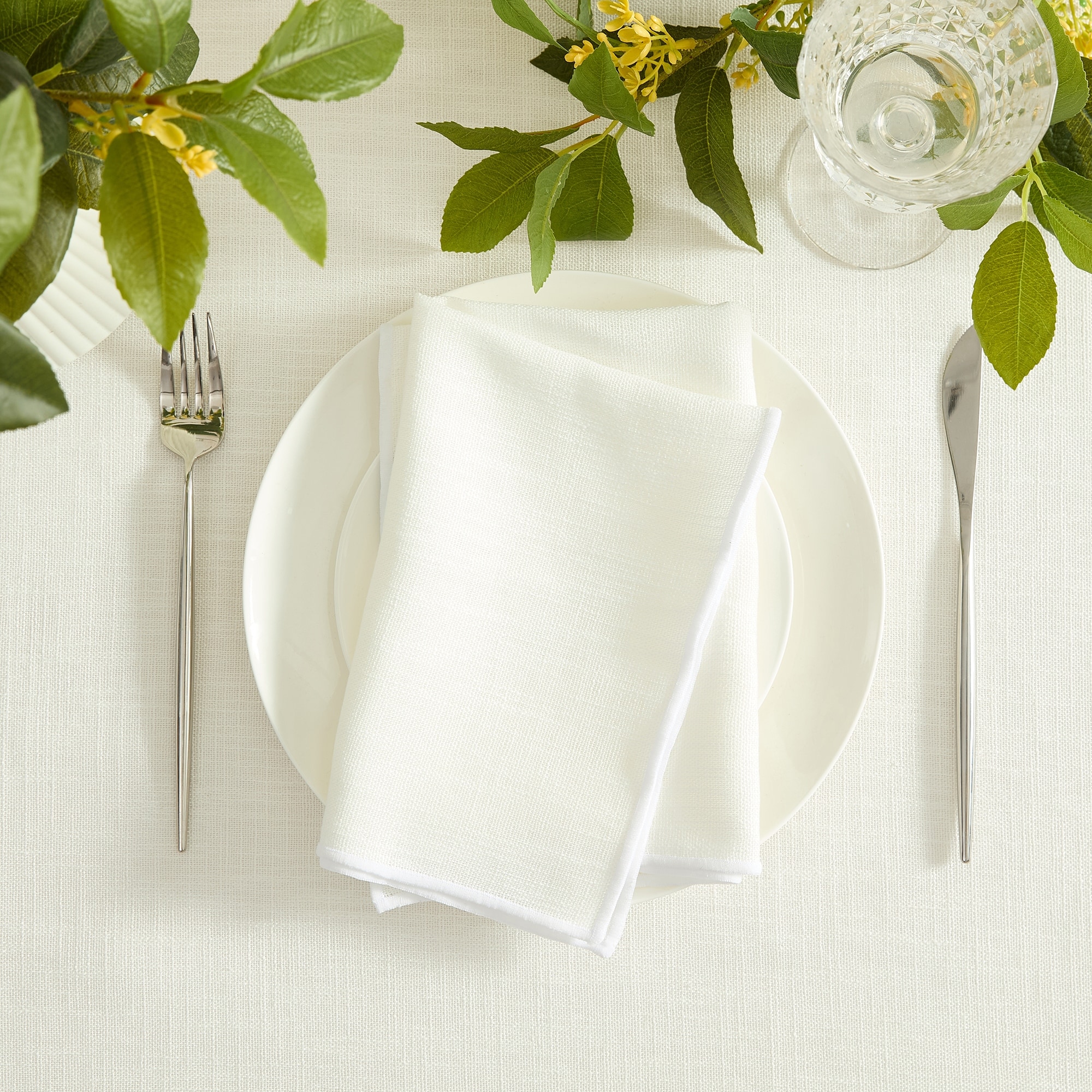 Villeroy & Boch Classic Embroidered Border Napkins, Set of 6 - 18x18