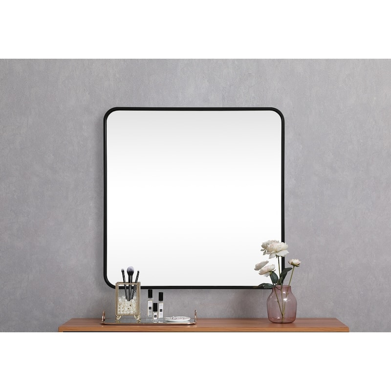Indigo Home Soft corner metal square mirror 30x30 inch