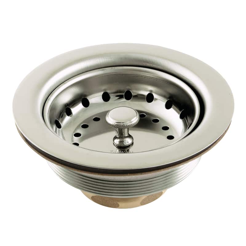 Kingston Brass Tacoma Stainless Steel Kitchen Sink Basket Strainer - Polished Nickel