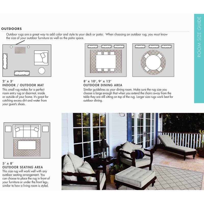 Rodelle Neutral Geo Outdoor Rug by Havenside Home