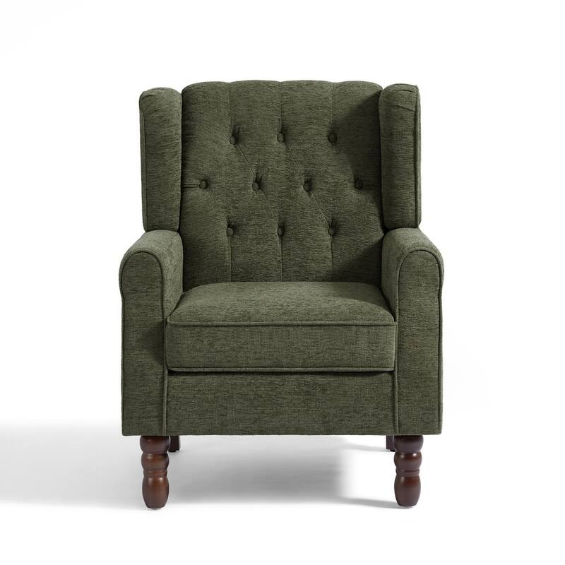 Button-Tufted Accent Club Chair Wingback Armchair Set of 2