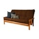 preview thumbnail 19 of 19, Butternut Finish Hardwood Queen-size Futon Set with Suede Mattress