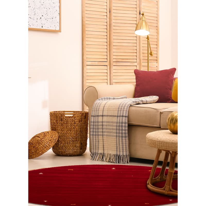 Kashkuli Gabbeh Red Rug 6'6" x 6'6" - 6'6 x 6'6