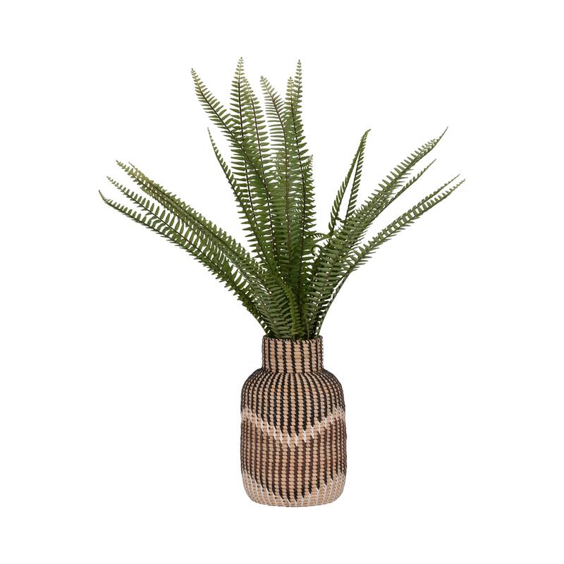 Sagebrook Home Rattan, 13"H Woven Vase, Multi, Natural Fiber Construction