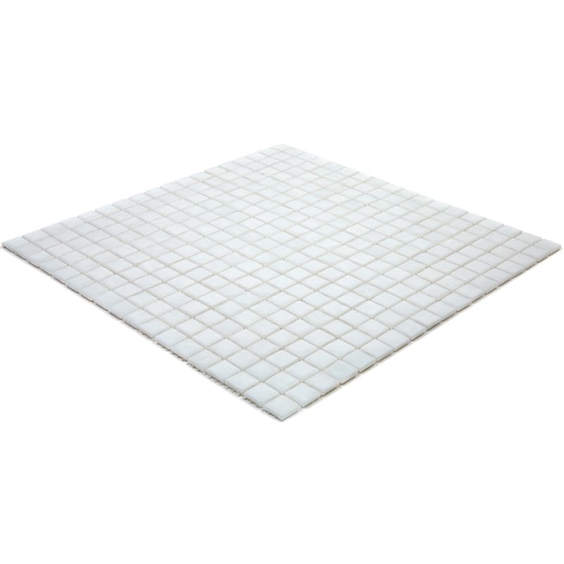 Apollo tile 12" x 12" Skosh Glossy Pearl White Glass Tile (18.69 sq ft/case) - 20 Pack