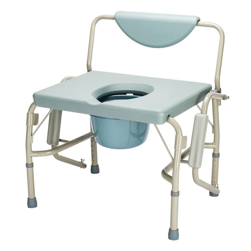 34.8"Medical Bariatric Drop-Arm Commode Potty Chair