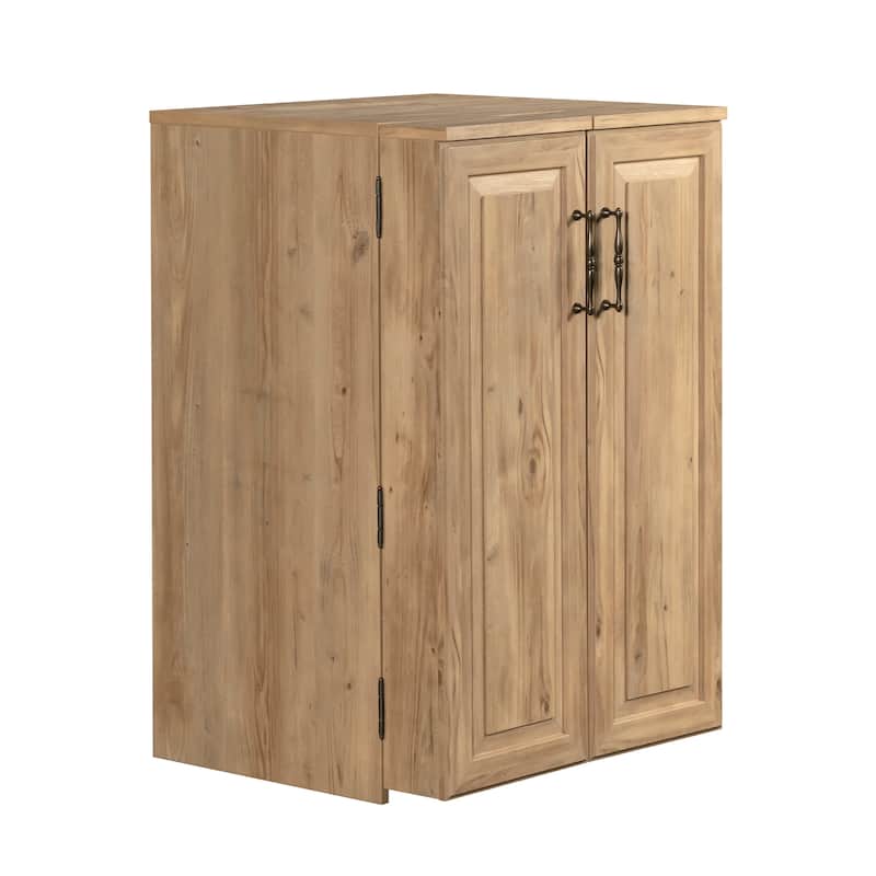 Craft Station, Lateral File, File Cabinet , Office Storage Cabinet Brown finish - Brown