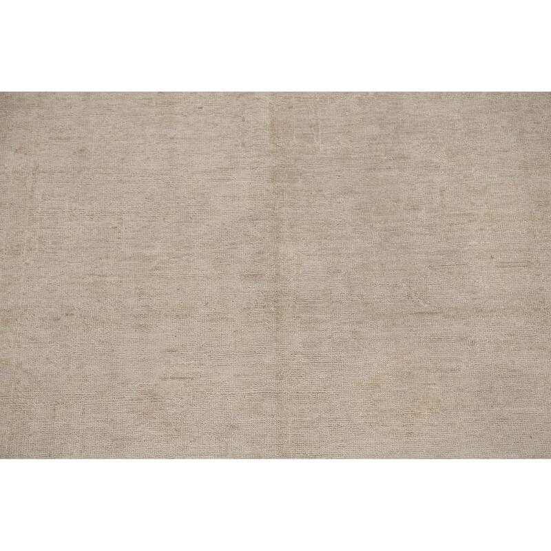 Vegetable Dye Muted Oushak Oriental Area Rug Hand-knotted Wool Carpet - 5'10" x 9'2"